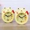 Creative Cartoon Lucky Cat Alarm Clock Mini Table Decoration Student Cute Plastic