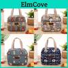 Thickened Canvas Lunch Tote For Office And Mom Carrying With Stylish Japanese Pattern