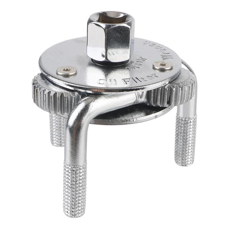 3 Jaws Oil Filter Wrench Adjustable 2 Ways Repairing Tool Auto Car Spanner Remover