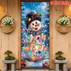 Christmas Snowman Door Banner, Polyester Fabric, for Christmas Party Home Decor