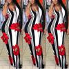 Stunning Plus Size Lady Floral Boho Party Bodycon Maxi Dress For Elegant Occasions