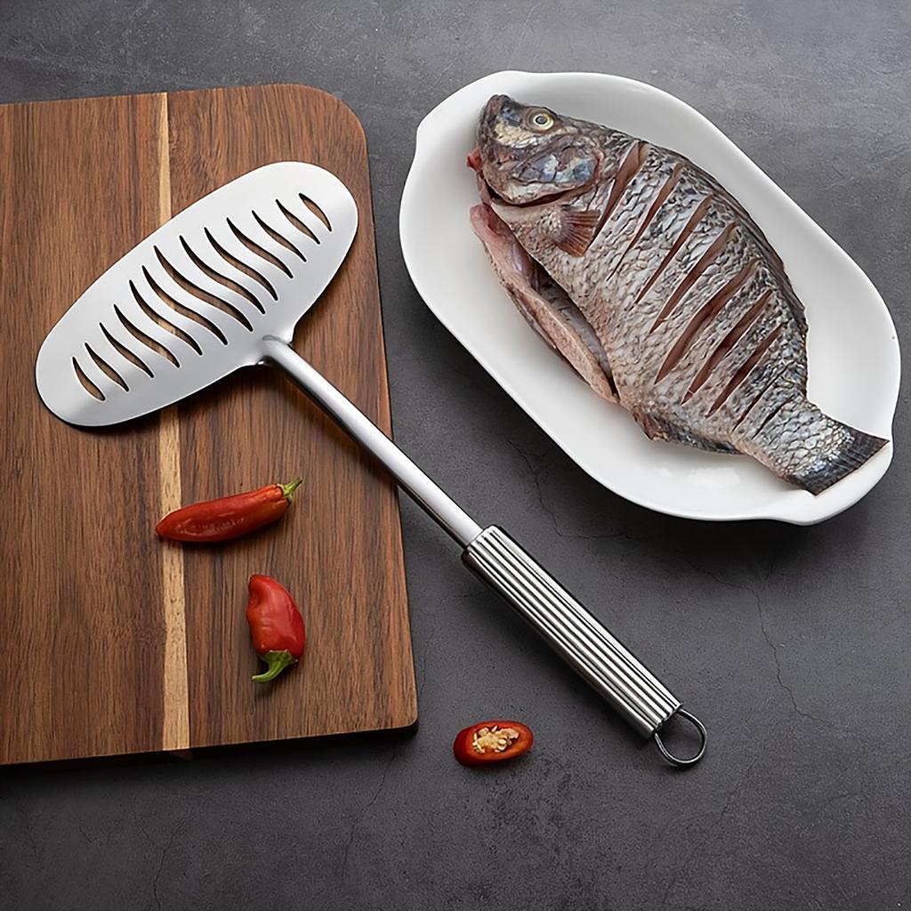 Stainless Steel Fish Spatula Turner For Frying And Grilling Steak