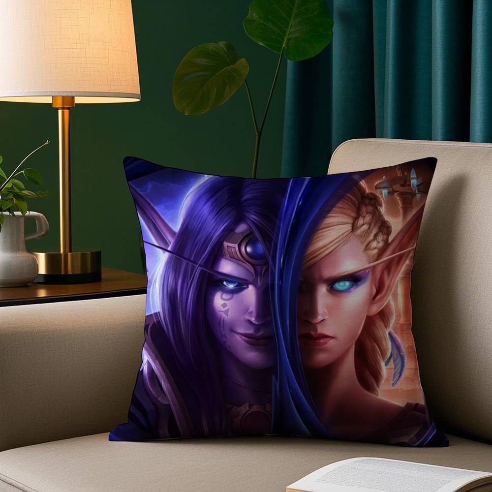 Game W-Wow World Pillow Case Plush Fabric Soft Pillowcase Double Sided Print Sofa Cushion Cover Throw