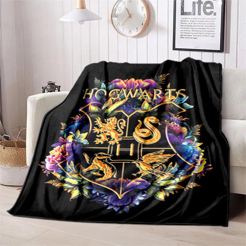 1PC science fiction themed Harry Potter printed blanket, all season lightweight home office outdoor nap multifunctional blanket