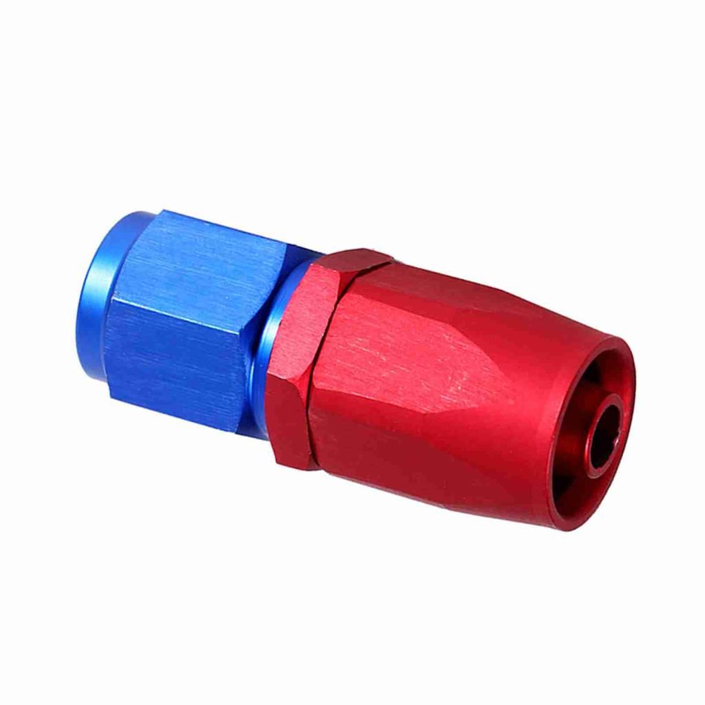 AN6 Racing Oil   Fuel Line Hose End Swivel Male Fitting Adapter Blue Red Color 0 Degree