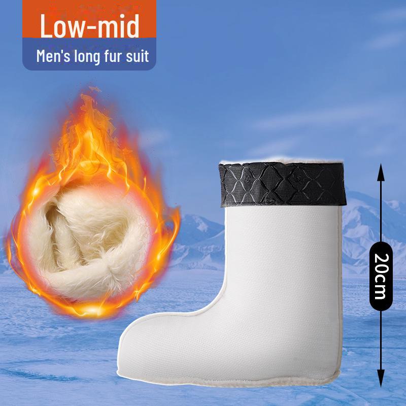 

2025 Мужские и женские зимние резиновые сапоги с утеплителем из бархата, толстым резиновым верхом и хлопковой внутренней подкладкой 42/43 universal