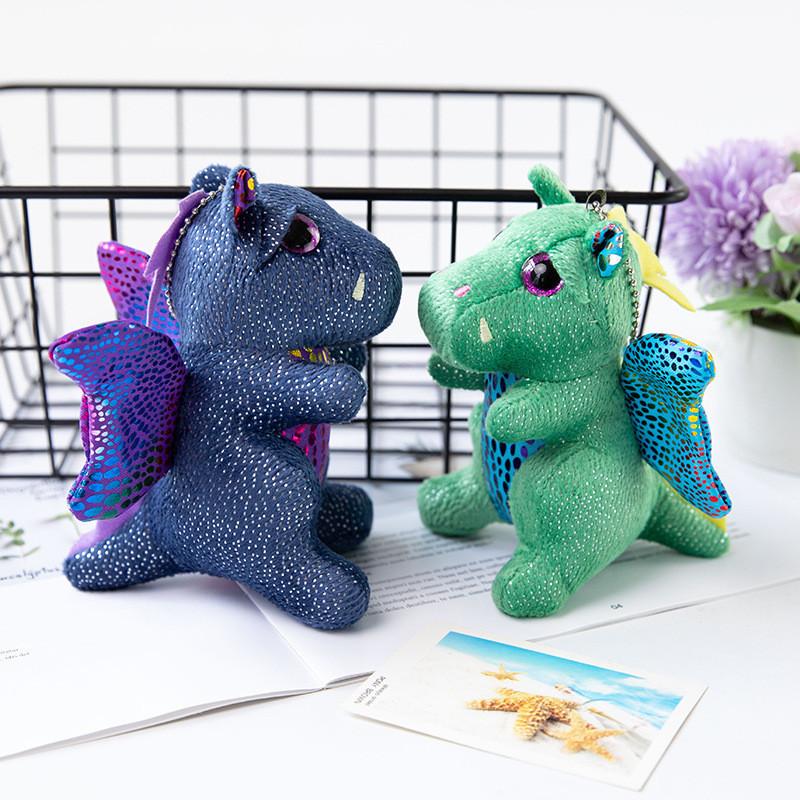 Adorable Plush Dinosaur Keychain Realistic Pterosaur Toy Gift With Bright Fabric