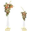 Runtow 2pcs/set Metal Wedding Arch Frame ,Wedding Decorations Balloon Arch Stand , Birthday Party Background Decoration