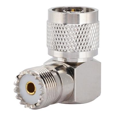 Adaptador Coaxial N Macho a M Hembra en Ángulo Recto Adaptador de Antena para Conector UHF