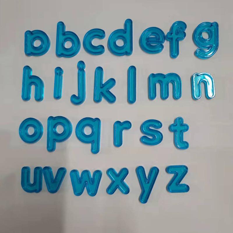 Gioco di matematica di parole alfanumeriche trasparenti con lettere maiuscole/minuscole arcobaleno, giocattolo educativo per l'apprendimento dell'aritmetica