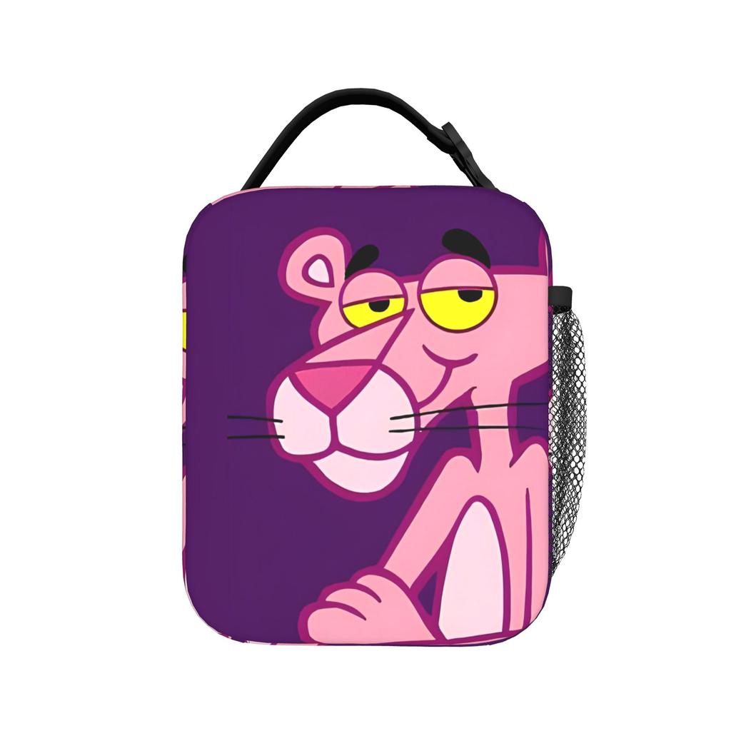 Pinks Panthers Insulated Lunch Bags High Capacity Cartoon Reusable Thermal Bag Tote Lunch Box Work Travel Food Storage Bags