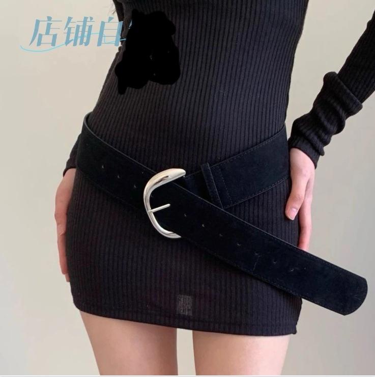 

Retro Maillard Style Wide Waistband for Women,cinched Waist for Slimming,paired with Skirt Temperament,American Spicy Style Belt 110cm