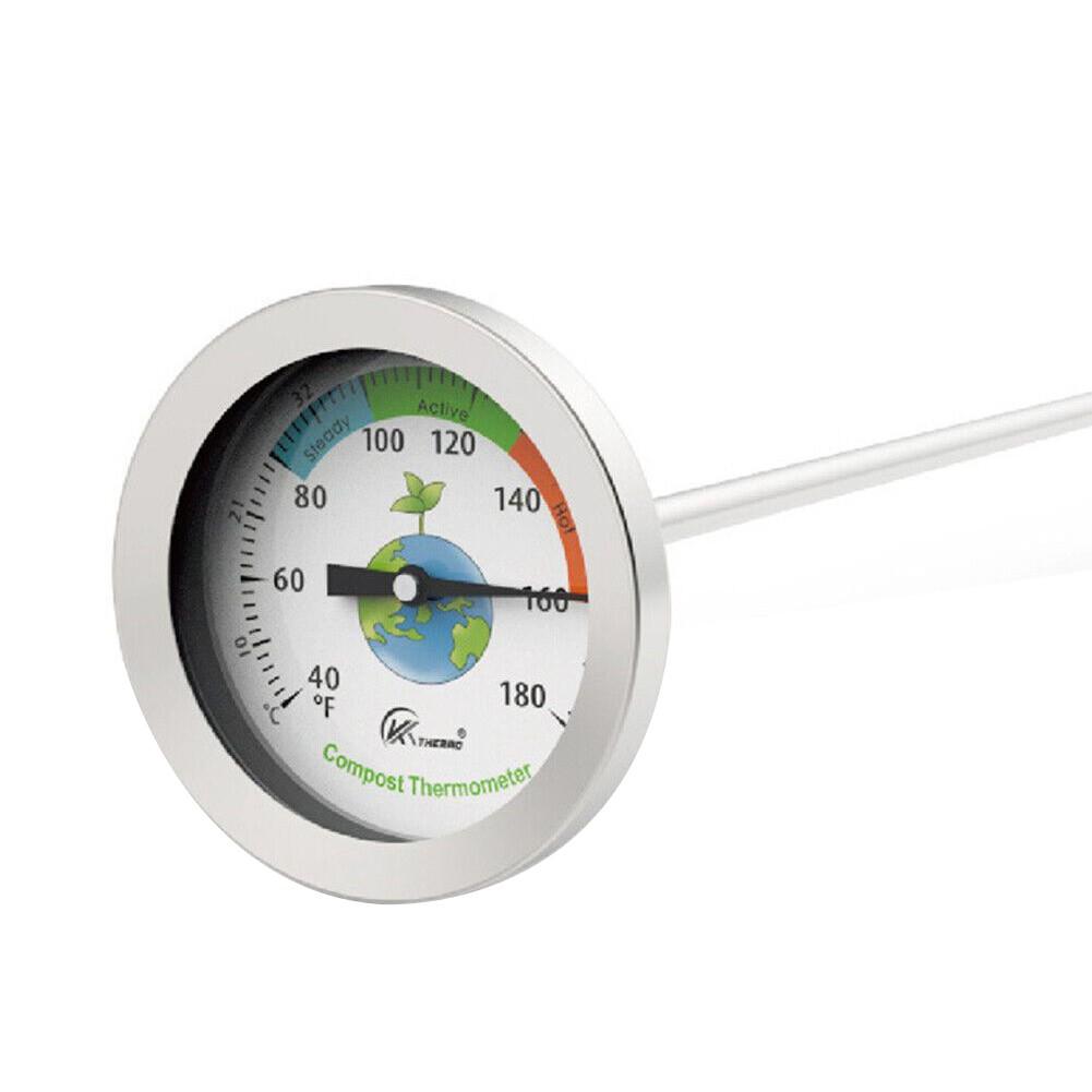 304 Stainless Steel Soil Thermometer Probe Size 5x500mm Dial Diameter 54mm