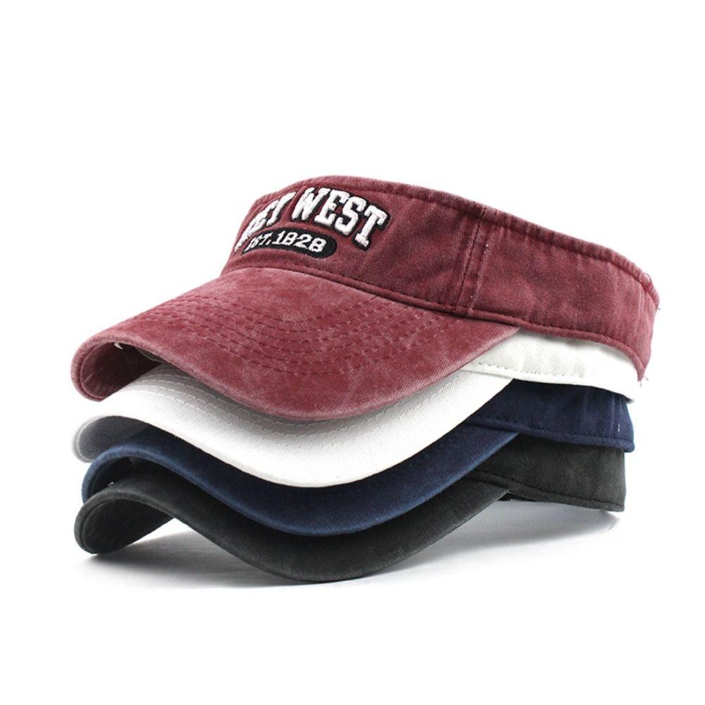 

Adjustable Letter Tennis Sunscreen Cap UV Protection Empty Top Sun Hat Men Women красный