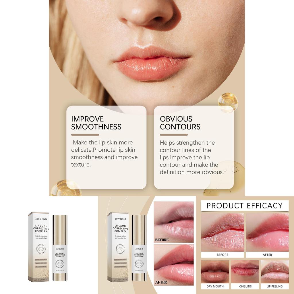 Jaysuing Lip Essence Serum Hydrating Moisturizing Nourishing Softening Lip Care 15ml