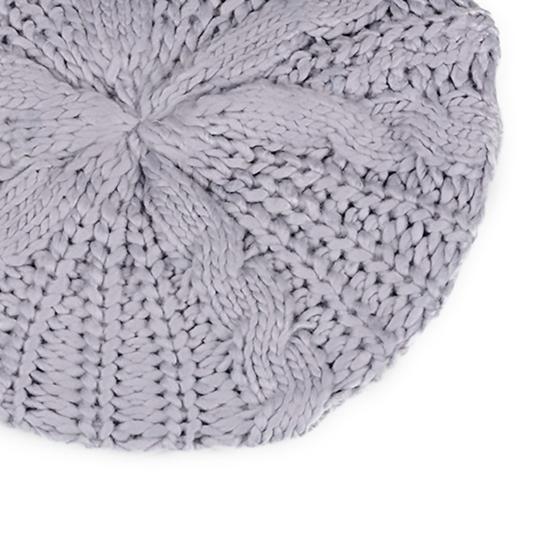 Beret Hat High Elastic Comfortable to Wear Convenient Women Plain Color Knit Beret Hat for Outdoor