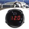 Marine LED Voltmeter, 2 Zoll 316 Edelstahl Batteriewechselspannungsanzeige LED Digitalanzeige IP67 Smart Alarm Universell für Auto Boot Auto, Rotes Warnlicht