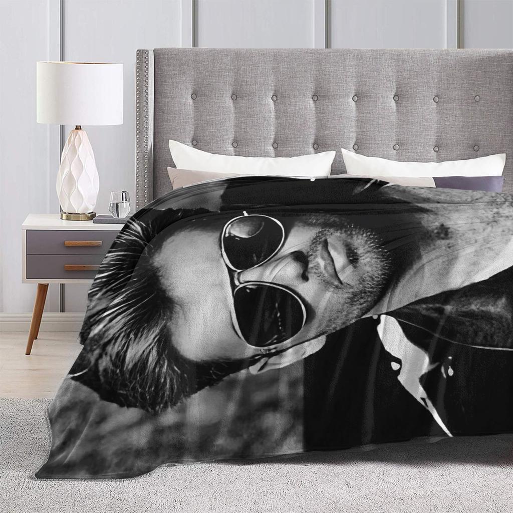 Super Warme DeckeKinder Erwachsene Flugzeug Reise George Michael Britischer Sänger Überwurfdecke Flanell Tagesdecke Für Sofa Bettbezug