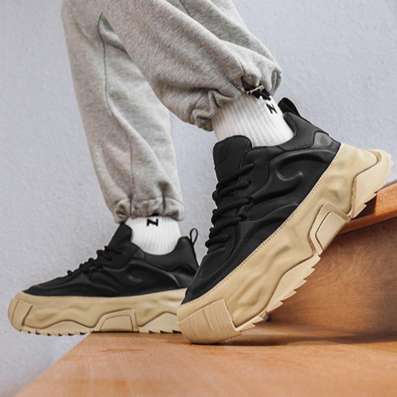 Fashion Shoes for Men High Quality Platform Sneaker Fad Leather Thick Sole Leisure Men Sneaker Outdoor Hiking Men Shoe Zapatillas Hombre