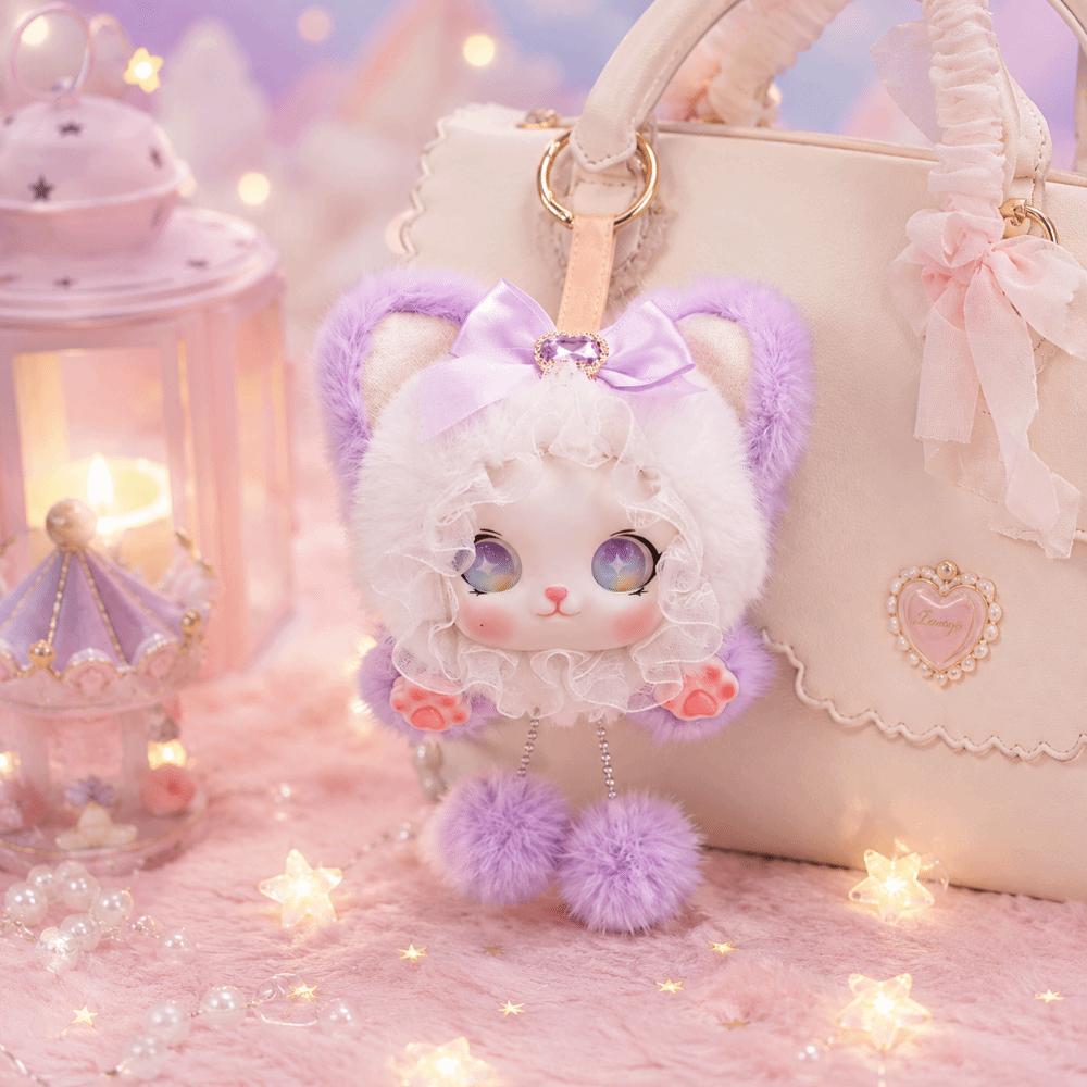 Ornaments Cat Plush Keychain Bag Hanging Doll Bag Charm Cartoon Car Key Ring Backpack