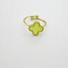 Vierblättriger Kleeblatt Goldplattierter Verstellbarer Ring für Damen - Elegantes Blumen-Design, Modischer und Schicker Schmuck für den Arbeitsweg