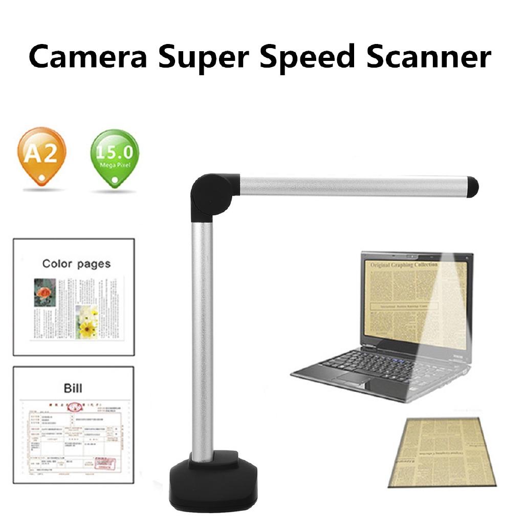 Přenosný Vysokorychlostní USB Skener Dokumentů A4 pro Snímky Knih s 8.0MP Kamerou Škola Kancelář Knihovna Banka HD
