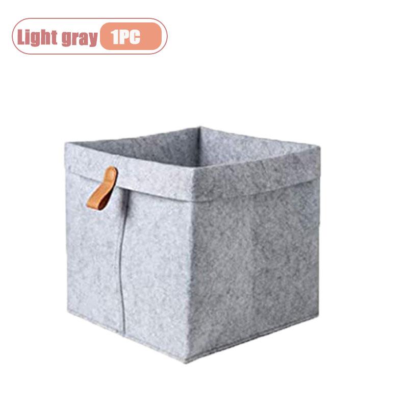 1-5PCS Desktop Organizer Basket Felt Storage Bin for Snacks and Sundries Home Office Desk Tidy Declutter Storage Box 20X20X12cm 1530₽