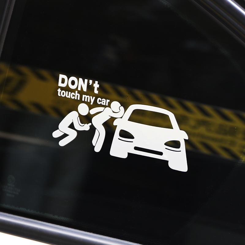 1Pc Don't Touch My Car Millennium Kill Reflective Hollow Car Sticker, For Car Decoration