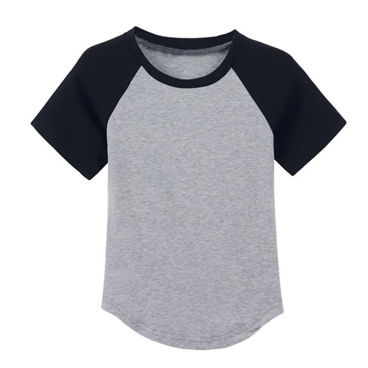 Unregelmäßiges Raglanärmel-T-Shirt Damen Sommer Neu Kurz Schlank Schlank Kurzarm Design Studenten Oberteil