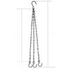 40cm Imitation Rattan Hanging Basket Flower Pot Chain With 3 Hooks Basin Hydroponic Plants Plant Grow Basin Home Garden Decor