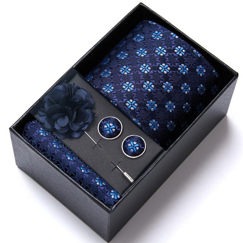 Wedding Wedding Tie Groom Festive Burgundy Tie Men'S Suit Cufflinks Corsage Accessories Kit