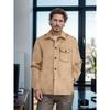 2024 Autumn and Winter New Men's Multi-pocket Woolen Coat Single-breasted Solid Color Woolen Coat Trench Coat