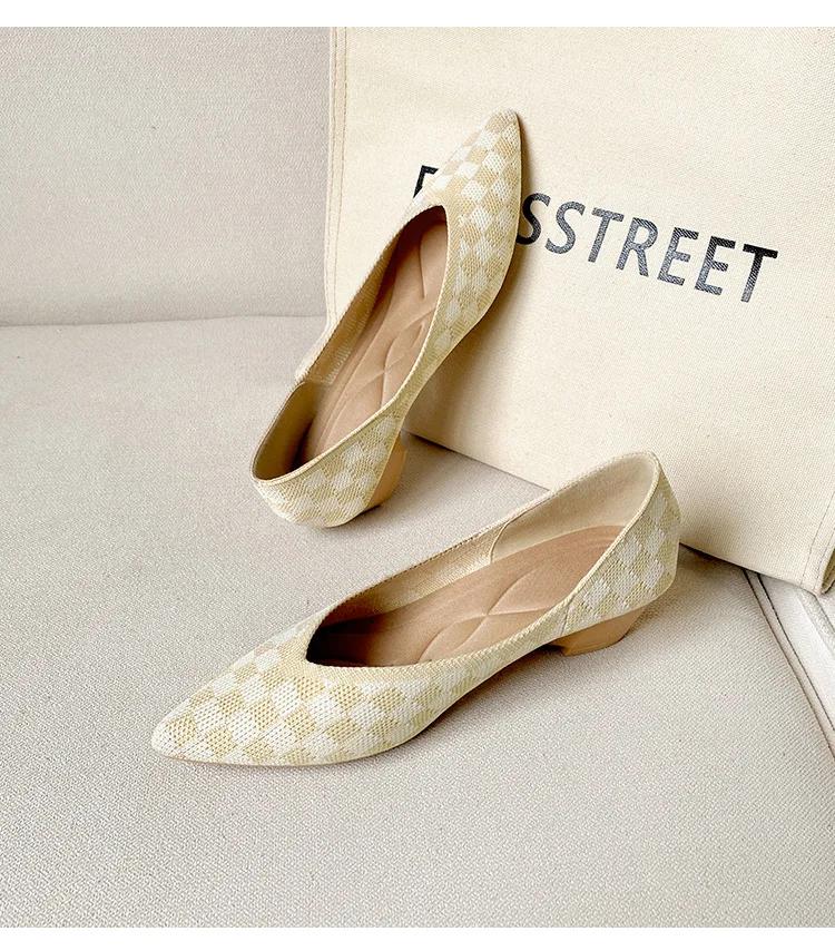 

2025 новые женские туфли на высоком каблуке, танкетка, нескользящие, износостойкие, модные, мягкие, дышащие, удобная резиновая подошва, 42 / 43 большой размер 34 бежевый