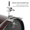 Cowbell Clamps, Drum Mounting Bracket Adjusted Height Angle Rod Arm Standard Holder