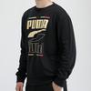 Puma Printed Crew Neck Casual Sweatshirt Men Tops Black 585267-01