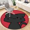 1pc Cat Pet Office Round Area Rug, Indoor Mat Suitable For Office, Under Office Chairs Bedroom Living Room Home Decor, Room Deco