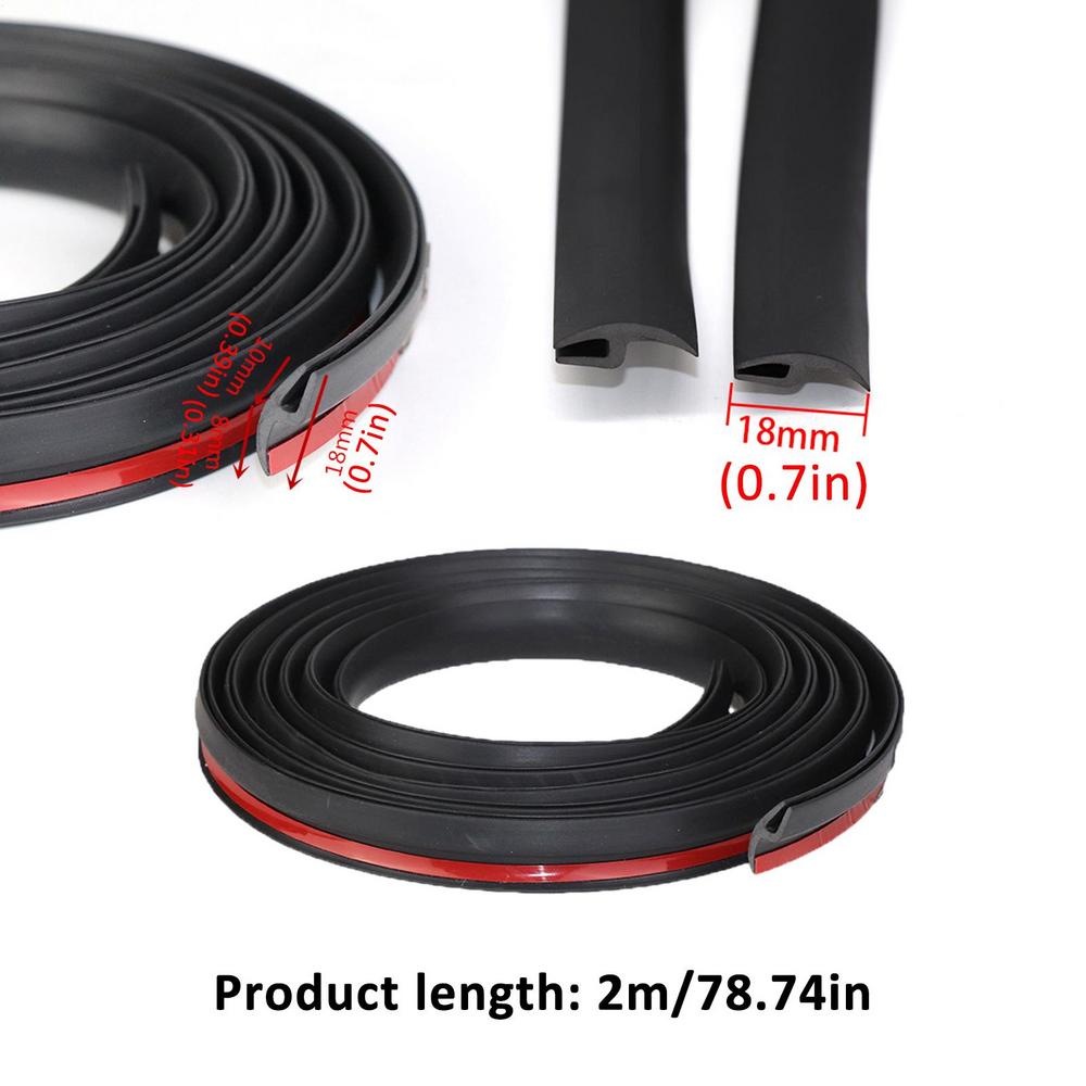 H Type Car Seal Strip For Windshield Reduce Noise Front Windshield Weather Stripping Rubber Flexible Anti UV Sealing Strip 1-2M