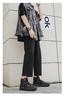 Plus Size Men's High-Top Autumn/Winter Board Shoes - Fashionable White Sneakers for Couples and Teens