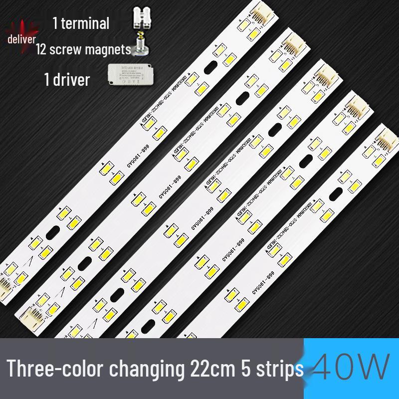 Three-Color LED Strip Light Panel for Living Room Ceiling