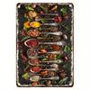 Retro Metal Tin Sign Spices Kitchen Bar Cafe Restaurant Wall Art Decor