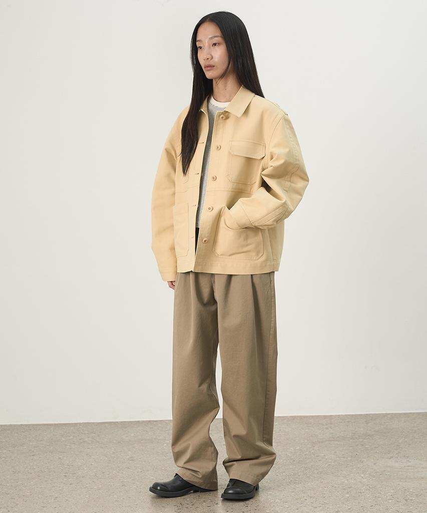 Leopeusaideuhwaiteulabel Pin Tuck Pants Humus
