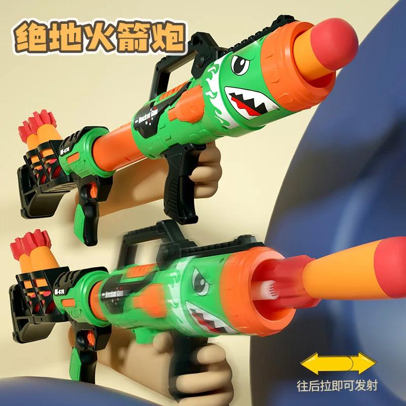 69cm Hai Raketenwerfer Air Soft Kugel Spielzeugpistole Kunststoff Kann Kugeln Abfeuern Weitreichende Schießspielzeug Für Kinder Outdoor-Spiele