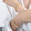 Magnetic Czech Diamond Titanium Steel 18K Gold Luxury Versatile Women's Bracelet