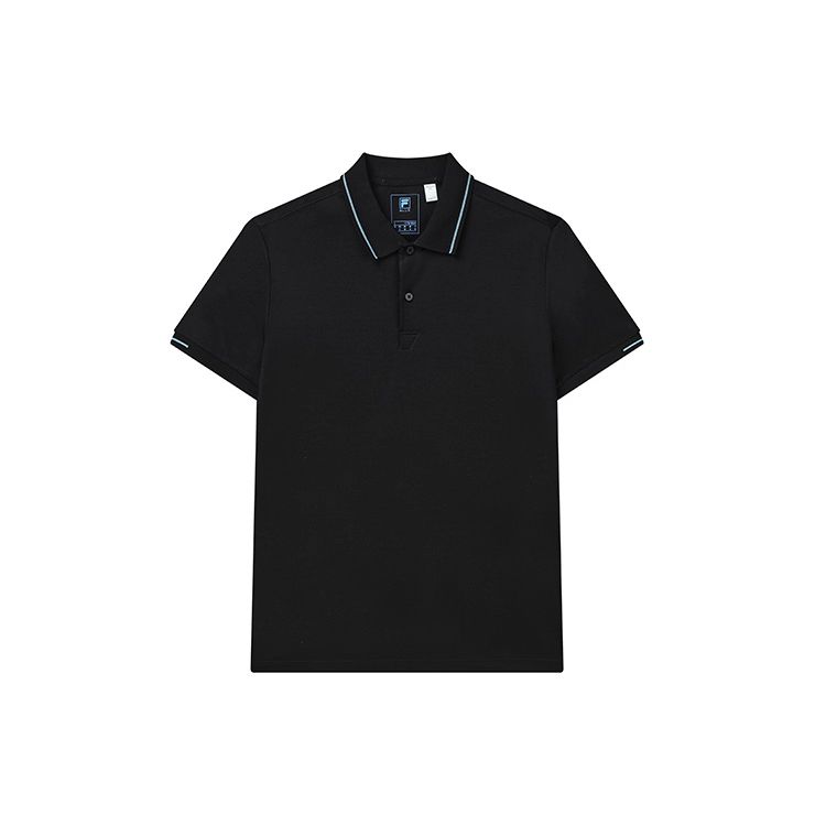 

FILA Solid Color Casual Lightweight Knitted Polo Shirt Men tops Black F11M222102FBK M