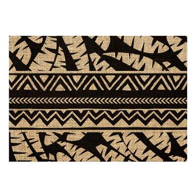 [Q4130] - Conjunto de quadros de juta 'Boho' bege preto - 42x30 cm