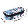 Pen Case Portable Wear Resistant Polyester Easy Open Zipper with Main Compartment Mesh Pocket and Pen Slots for Daily School Use