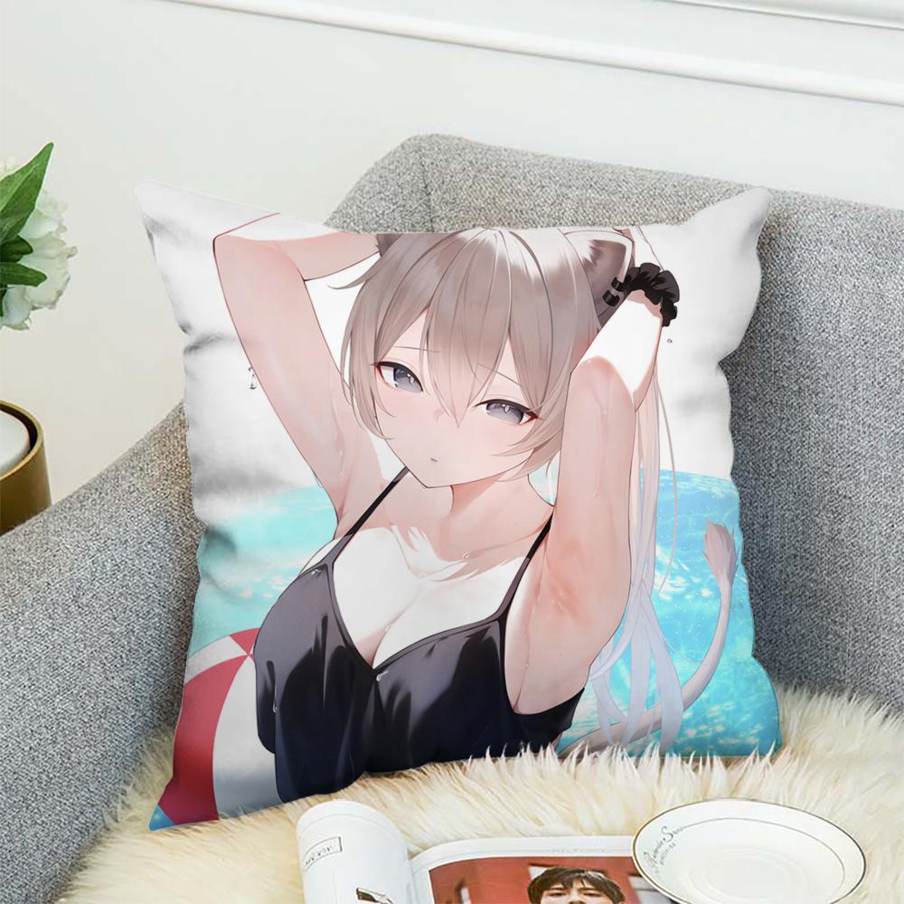 Anime S-Shishiro Botan Pillow Case For Car Sofa Decorative Home Double-sided Print Plush Square Throw Pillow Cushion Cover