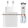67W EU Charger with Type-C Cable Compatible with Xiaomi 11Pro, 12, and Redmi K40.