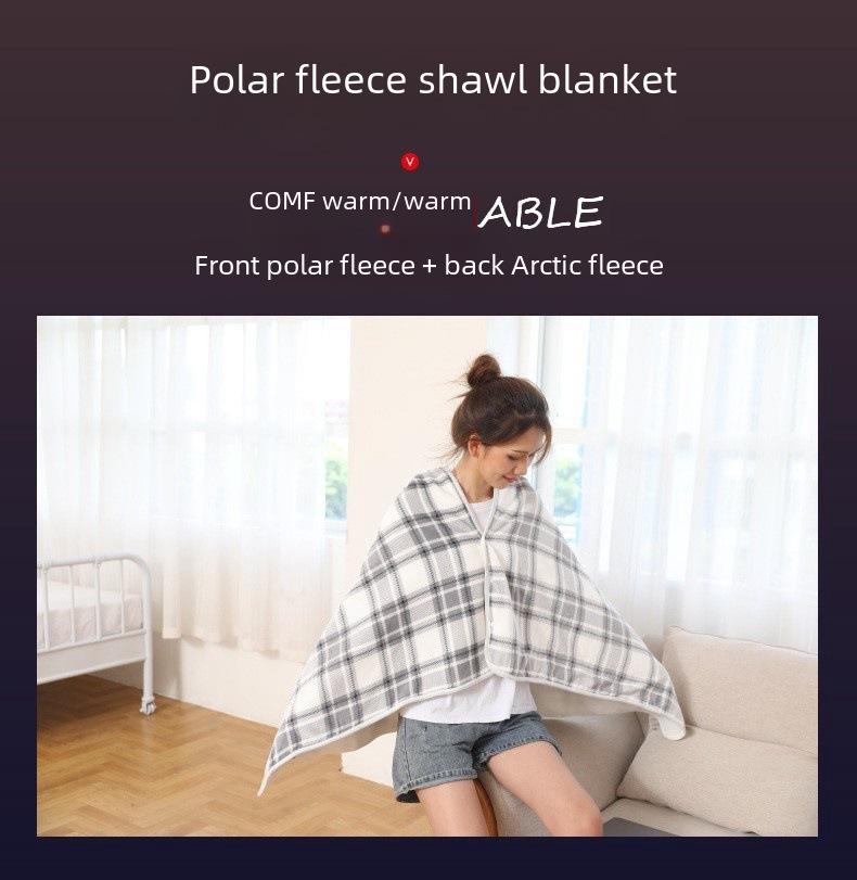 Versatile Shawl Blanket: A-Type Warm Double-Layer, Thick Office Nap Cover