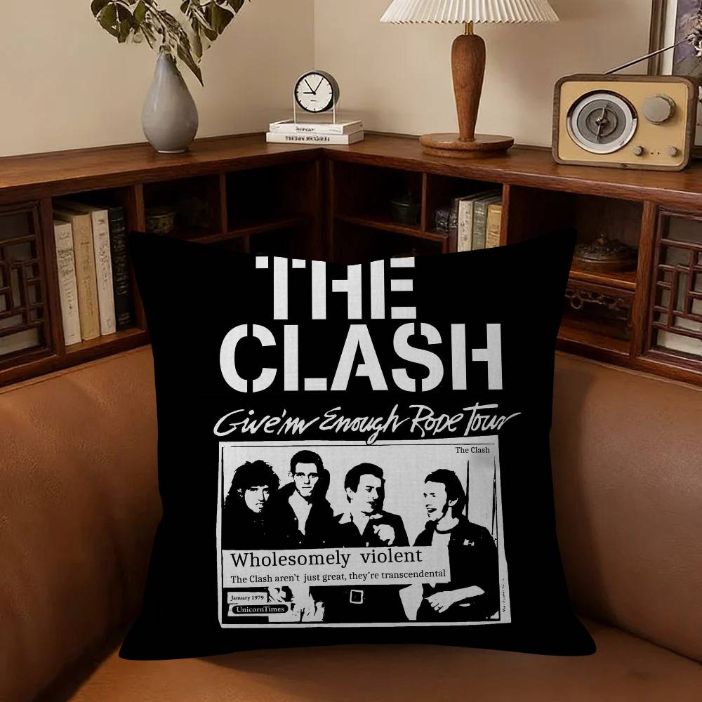 Rock Band The Album Clash Cushion Cushion Cover Pillowcase Upholstery Sofa Throw Pillow Home Decor Pillowcas